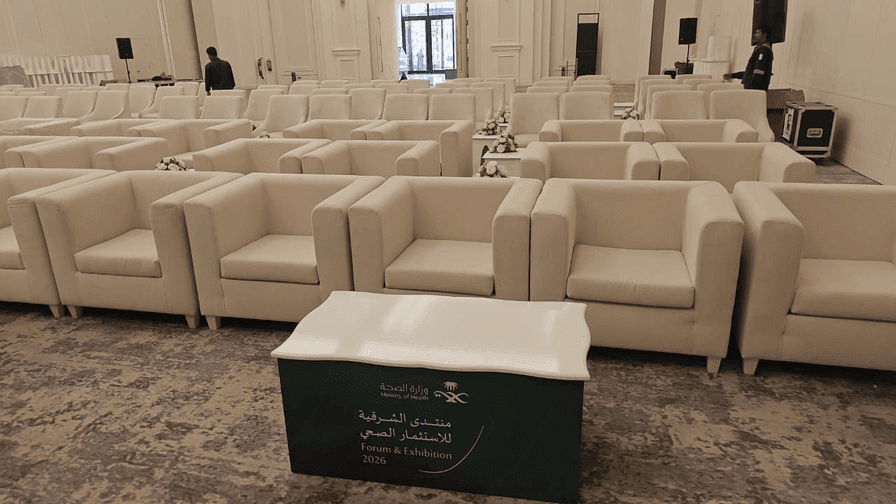Lounge sofas staged for guests