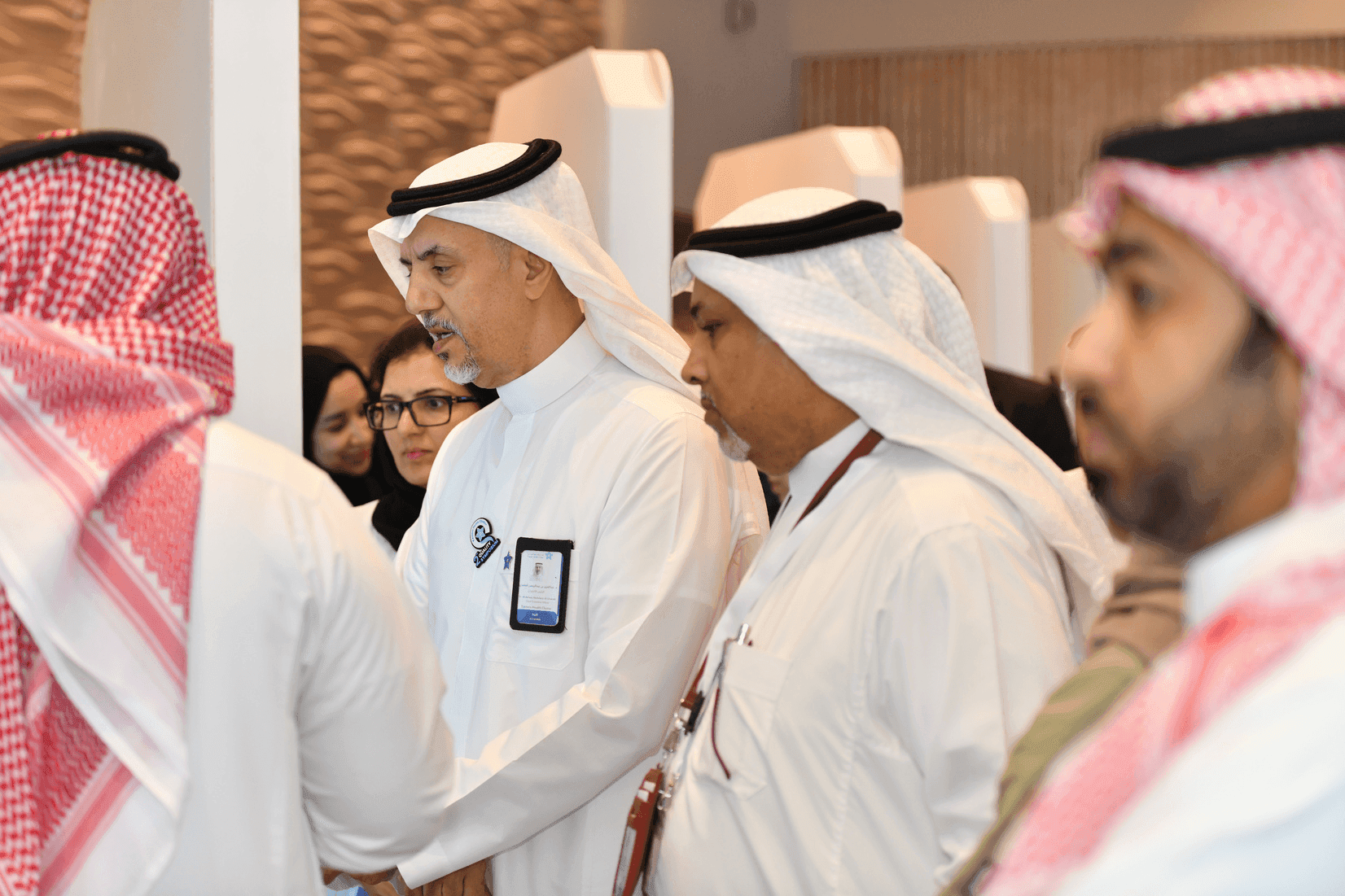 Guests at a produced exhibition stand