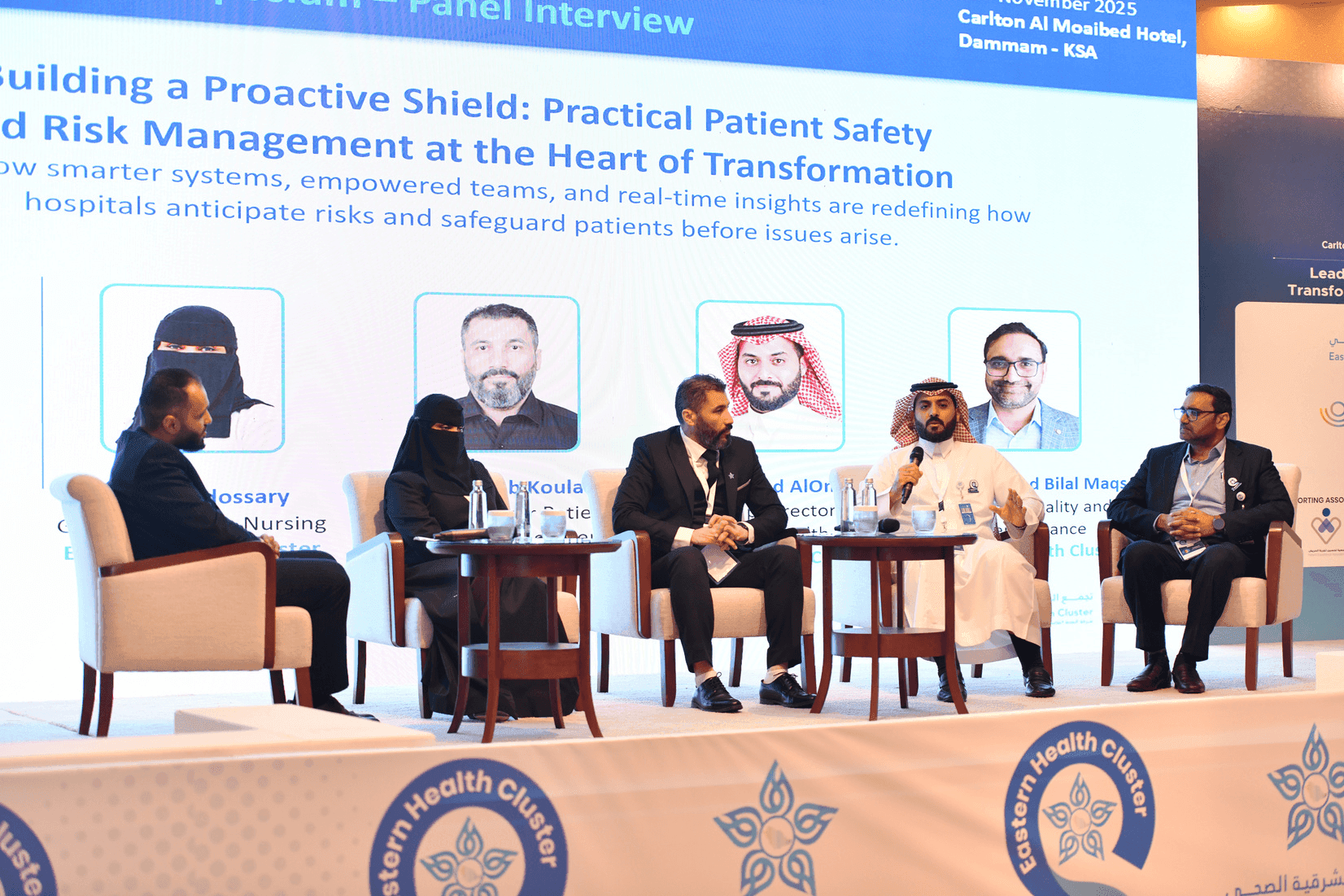 Speakers on stage during an event